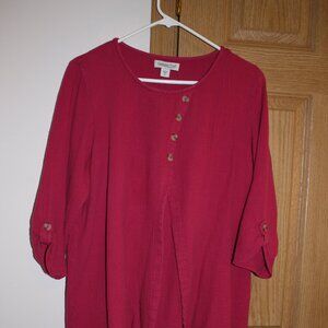 Coldwater Creek Pink 3/4 sleeve tunic size XL